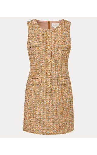 Bindy Shift Romper - Iced Latte Golden Age Eyelash Boucle