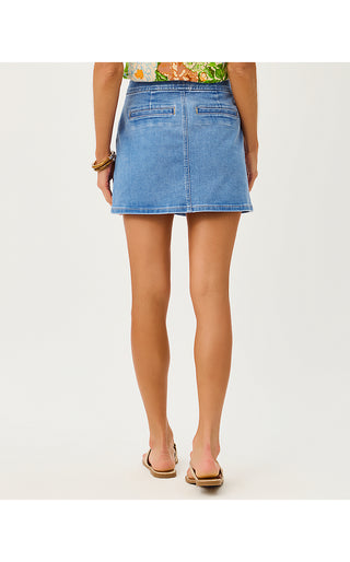 Colette Stretch Denim Mini Skirt - Medium Wash
