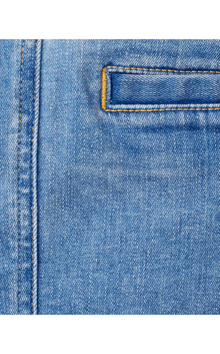 Colette Stretch Denim Mini Skirt - Medium Wash