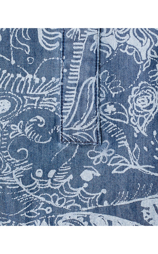 Mialeigh Top - Indigo All Day Chambray Paisley Parade Pigment