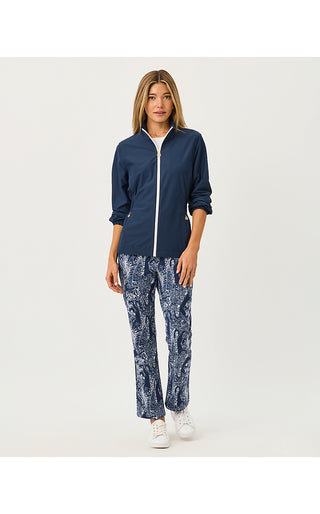 UPF 50+ Luxletic Corso Kick Flare Pant - Low Tide Navy Lil Palm Prowl