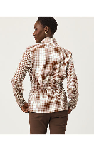 UPF 50+ Luxletic Ainsley Jacket - Coco Beach Mini Performance Gingham