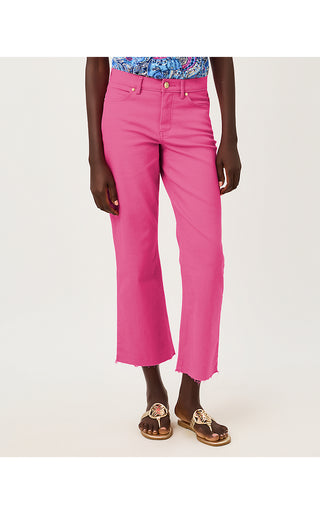 Lindessa High Rise Crop Jean - Pink Aster