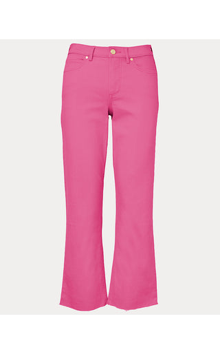 Lindessa High Rise Crop Jean - Pink Aster