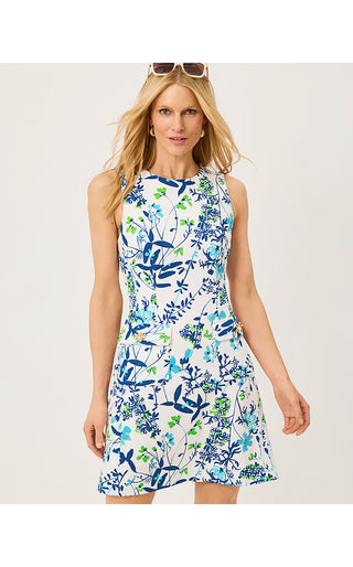 Fallon Sleeveless Dress - Resort White Sea Blooms