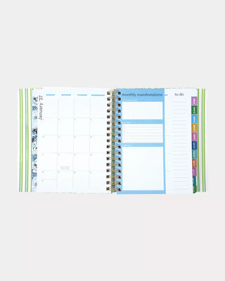 17 Month Soft Cover Leatherette Planner - Mint Condition Burst of Joy