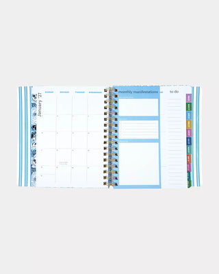 17 Month Soft Cover Leatherette Planner - Shell Shine