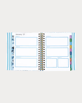 17 Month Soft Cover Leatherette Planner - Shell Shine