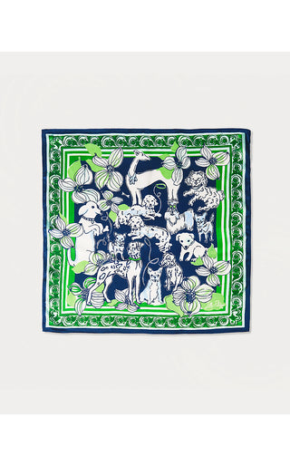 Poinciana Silk Scarf - Low Tide Navy Canine Couture Engineered
