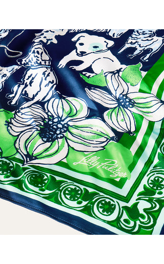 Poinciana Silk Scarf - Low Tide Navy Canine Couture Engineered
