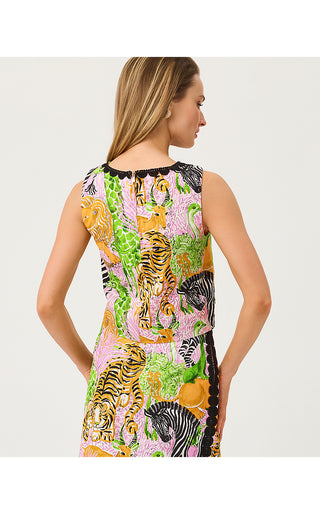 Annaleese Sleeveless Top - Multi Lillys Zoo Engineered