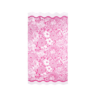 Scalloped Beach Towel - Conch Shell Pink Burst of Joy