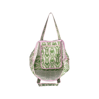 Packable Tote - Textured Palm Stripe