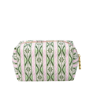 Toiletry Case - Textured Palm Stripe