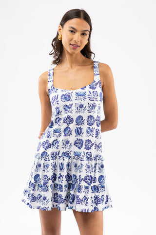 Ines Dress - Tidal Tile