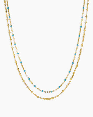 Capri Layer Necklace - Gold/Turquoise