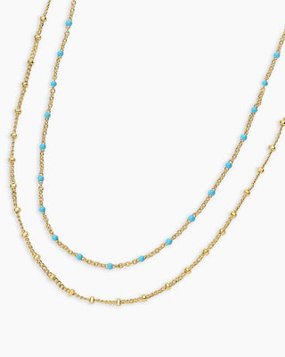 Capri Layer Necklace - Gold/Turquoise