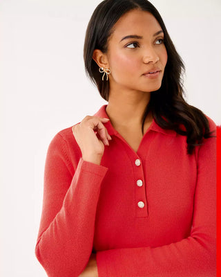 Adalena Sweater Dress - Rococo Red