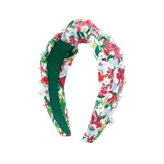 Embellished Slim Knot Headband - Glowing Gardens