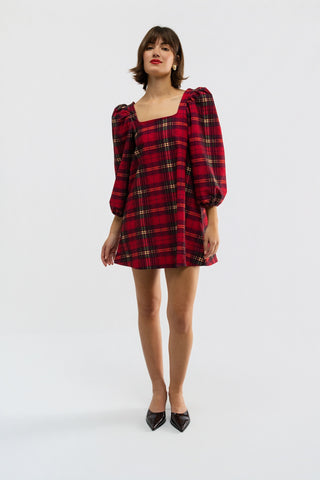 Collins Dress - Cabernet Plaid