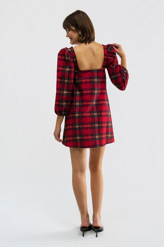 Collins Dress - Cabernet Plaid