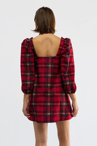 Collins Dress - Cabernet Plaid